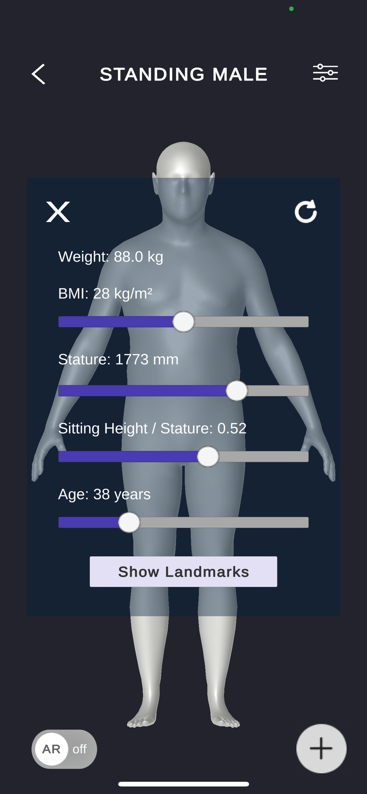 Parameter panel overlay